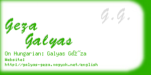 geza galyas business card
